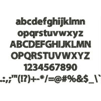 Myriad Pro Bold embroidery ESA font