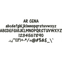 Ar Cena Embroidery ESA Font